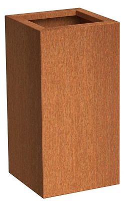Andes High Cube Corten Steel Outdoor Planter