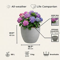 IDEALIST Lite Contemporary Light Concrete Egg Planter