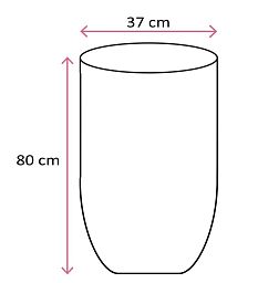 Fiberstone Glossy Dax Planter by Idealist Premium