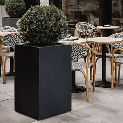 PURE High Cube Outdoor Fiberglass Planter