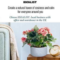 IDEALIST Lite Wave Style Table and Hanging Cylinder Round Plant Pot Dual Use Indoor Planter
