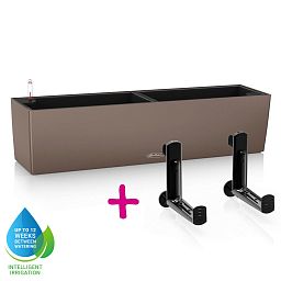 LECHUZA BALCONERA Color Trough Poly Resin Self-watering Planter Set