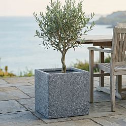 IDEALIST Lite Textured Concrete Effect Square Outdoor Planter