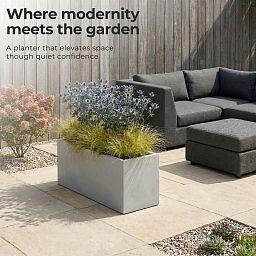 IDEALIST Lite Contemporary Light Concrete High Trough Planter