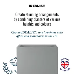 IDEALIST Lite Square Box Contemporary Light Concrete Planter