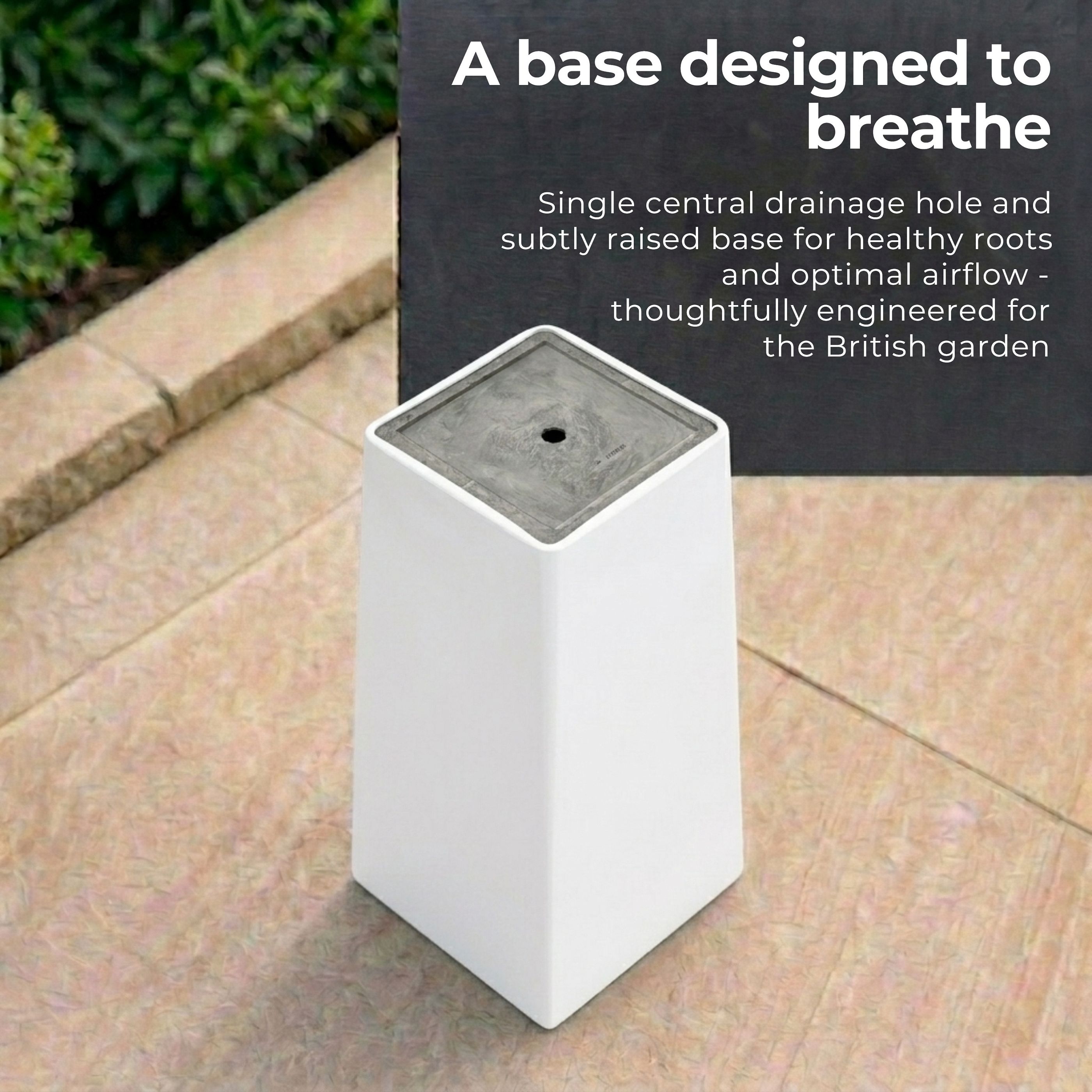 IDEALIST Lite Tall Tapered Contemporary Light Concrete Planter