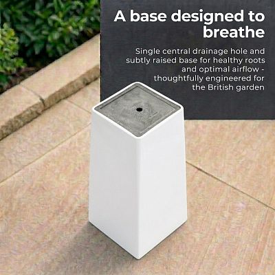IDEALIST Lite Tall Tapered Contemporary Light Concrete Planter