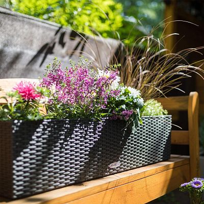 LECHUZA BALCONERA Cottage Trough Poly Resin Self-watering Planter