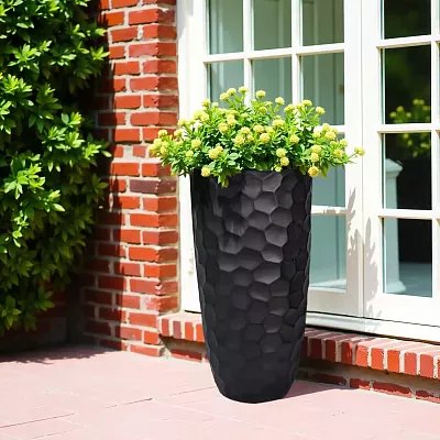 IDEALIST Lite Mosaic Style Tall Round Vase Planter Outdoor Plant Pot