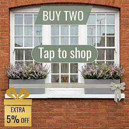 IDEALIST Lite Contemporary Light Concrete Trough Planter