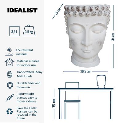 IDEALIST Lite Buddha Face Plant Pot Indoor