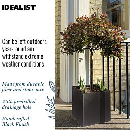 IDEALIST Lite Square Box Contemporary Light Concrete Planter