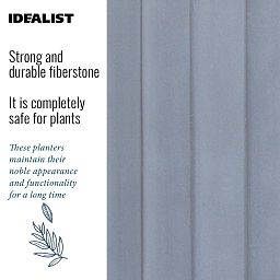 IDEALIST Lite Modern Ribbed Cylinder Round Outdoor Planter