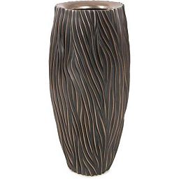 River Aluminium Round Tall Polystone Outdoor Planter