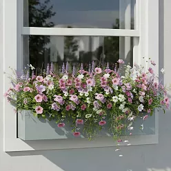 Geo Window Flower Box Fiberglass Trough Aluminium Planter Pot In/Out