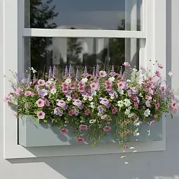 Geo Window Flower Box Fiberglass Trough Aluminium Planter Pot In/Out