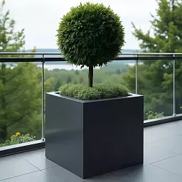 PURE Cube Outdoor Fiberglass Planter