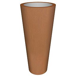 Cortenstyle Conica Topper on Ring Tall Planter IN\OUT