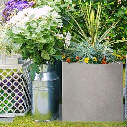 IDEALIST Lite Square Box Contemporary Light Concrete Planter