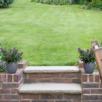 IDEALIST Lite Plaited Style Round Planter Outdoor Plant Pot