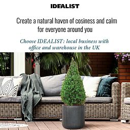 IDEALIST Lite Ribbed Round Outdoor Planter