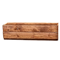 Set of 2 Scandinavian Redwood Large Brown Window Box Wooden Planter fo...