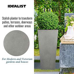 IDEALIST Lite Tall Tapered Contemporary Light Concrete Planter