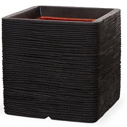 Square Resin Planter by Cadix Capi Tutch Ribbed