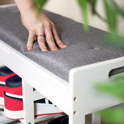 Froppi Bamboo Shoe Storage Bench 2-Tier Wooden Shoe Shelf and Rack with Seat and Storage Box
