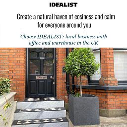 IDEALIST Lite Textured Concrete Effect Square Outdoor Planter