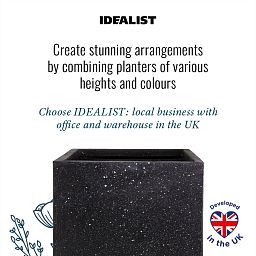 IDEALIST Lite Square Box Contemporary Marble Light Concrete Planter