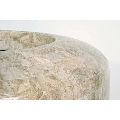 Geo Round Tall Polystone Indoor Planter