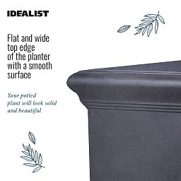 IDEALIST Lite Victorian Box Square Light Stone Outdoor Planter