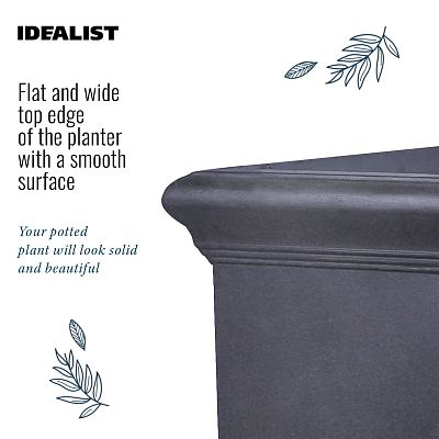 IDEALIST Lite Victorian Box Square Light Stone Outdoor Planter