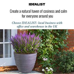 IDEALIST Lite Row Light Concrete Egg Planter