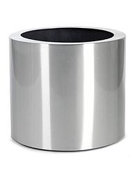 President Topper Round Aluminium brushed Indoor Planter
