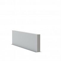 Fiberglass Long Low Wall White W15 H80 L300 cm