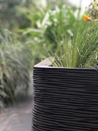 Square Resin Planter by Cadix Capi Tutch Ribbed