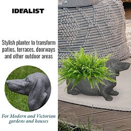 IDEALIST Lite Dog Oval Plant Pot Outdoor