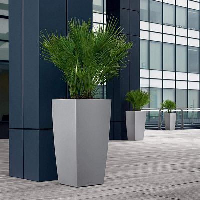 LECHUZA CUBICO Tall Poly Resin Planter Only