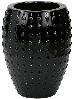 Ceramic Round Tall Bump Glossy Planter Pot In/Out