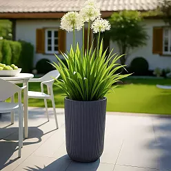 IDEALIST Lite Ribbed Cylinder Outdoor Planter