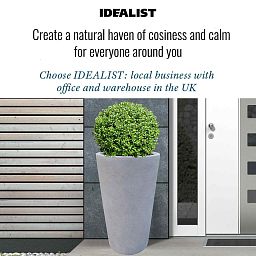 IDEALIST Lite Contemporary Round Light Concrete Planter