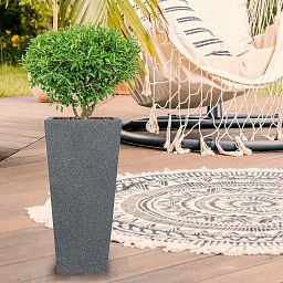 IDEALIST Lite Textured Concrete Effect Tall Tapered Outdoor Planter
