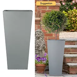 IDEALIST Lite Tall Tapered Contemporary Light Concrete Planter IDEALIST Lite Tall Tapered Contemporary Light Concrete Planter