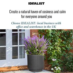 IDEALIST Lite Vertical Ribbed Cylinder Outdoor Planter