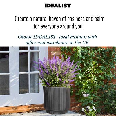 IDEALIST Lite Vertical Ribbed Cylinder Outdoor Planter