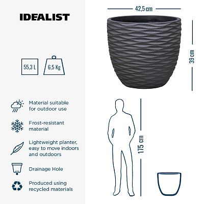 IDEALIST Lite Wave Style Outdoor Egg Planter