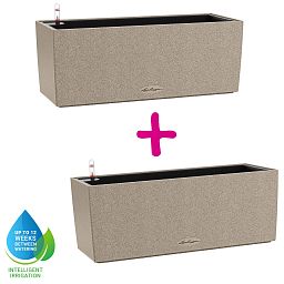 LECHUZA BALCONERA Stone Trough Poly Resin Self-watering Planter Set