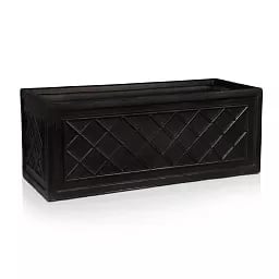 IDEALIST Lite Window Box Faux Lead Lattice Grey Light Stone Planter